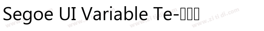 Segoe UI Variable Te字体转换